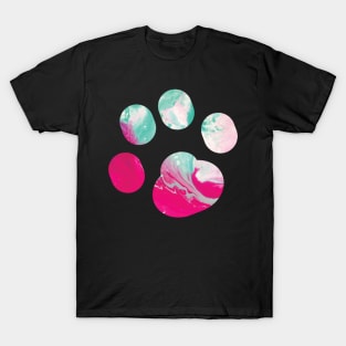 Marble paw print T-Shirt